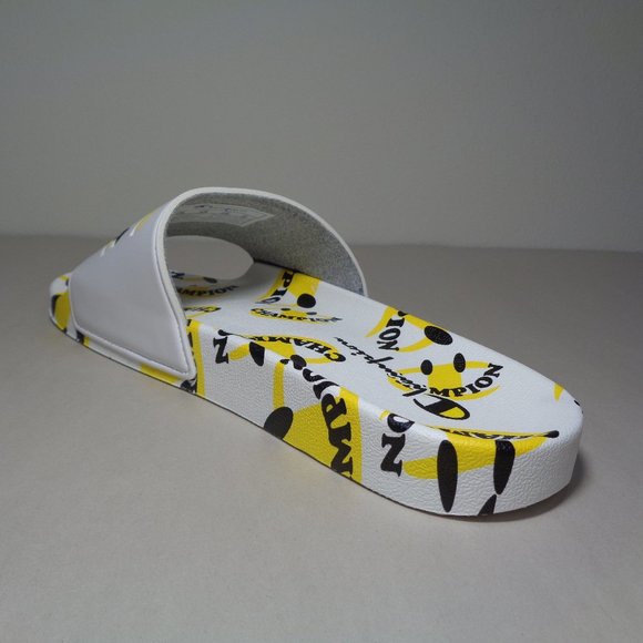 Champion Size 11 M IPO SMILE White Yellow Slide Sandals New Men\'s Shoes main image 9